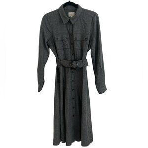 Sezane Gray Tea Dress in Dark Grey US 6 / FR 38